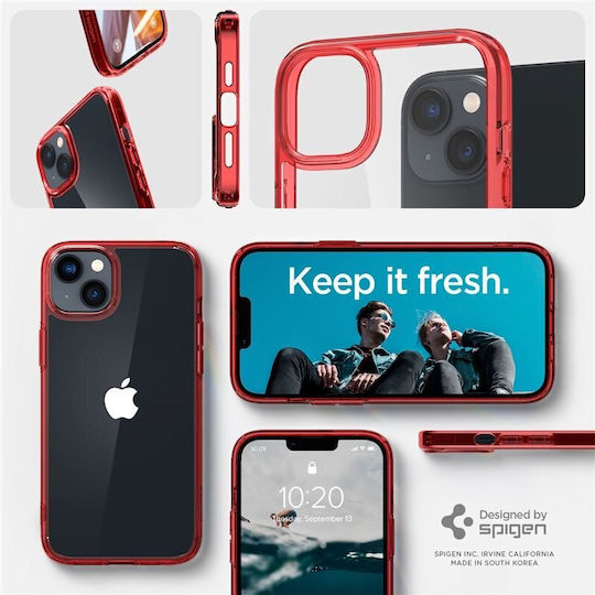 Spigen Ultra Hybrid Back Cover Plastic 2mm Red Crystal (iPhone 14)