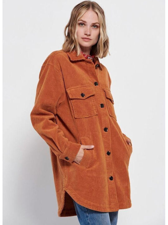 Damen Copper Overshirt Oversized