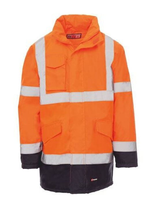 Wurth Yard 535995186 Reflective Work Jacket Hooded Orange