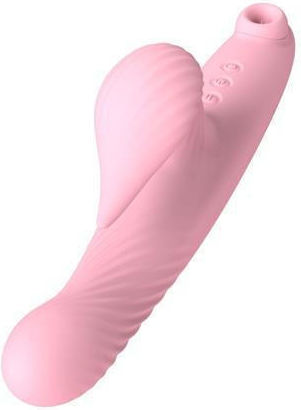 Kinksters Δονητής Rabbit 3 in 1 Thrusting Vibrator 25.6cm Pink