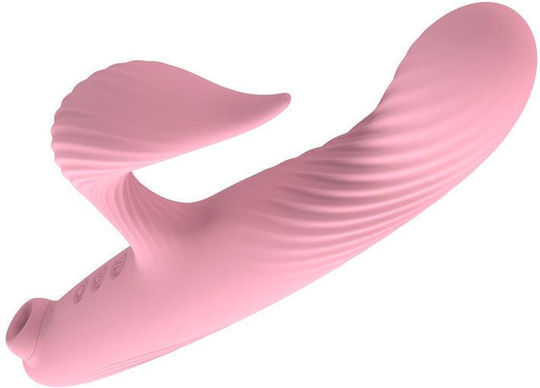 Kinksters Δονητής Rabbit 3 in 1 Thrusting Vibrator 25.6cm Pink