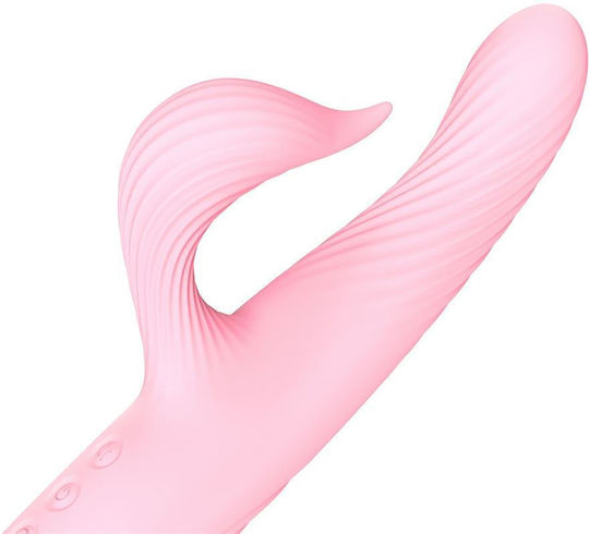 Kinksters Δονητής Rabbit 3 in 1 Thrusting Vibrator 25.6cm Pink
