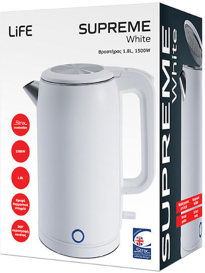 Life Supreme Kettle 1.8lt 1500W White