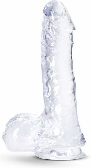 B Yours Plus Ram n’ Jam Realistisches Dildo mit Hoden und Saugnapf Clear 20cm