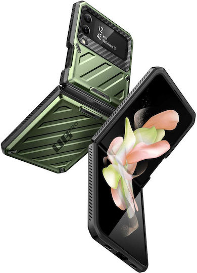 Supcase Unicorn Beetle Pro Back Cover Plastic cu Curea Verde (Galaxy Z Flip4)