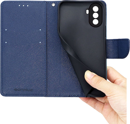 Sonique Trend Wallet Synthetic Leather Red / Dark Blue (Huawei Nova Y70)