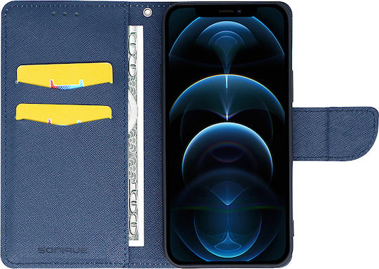 Sonique Trend Wallet Synthetic Leather Ciel / Dark Blue (iPhone 12 / 12 Pro)