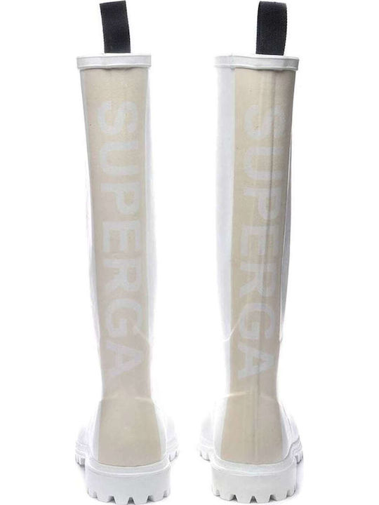 799 Rubber Lettering Women's Wellies White