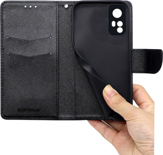Sonique Trend Wallet Piele artificială Negru (Xiaomi 12 / 12X)