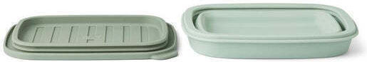 Liewood Franklin Cutie De Prânz Pentru Copii Din Plastic Franklin Dusty Mint Faune Verde Mix