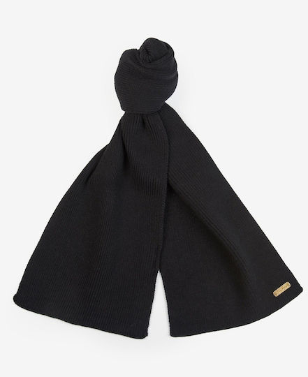 Frauen Set mit Beanie Gestrickt in Schwarz Farbe