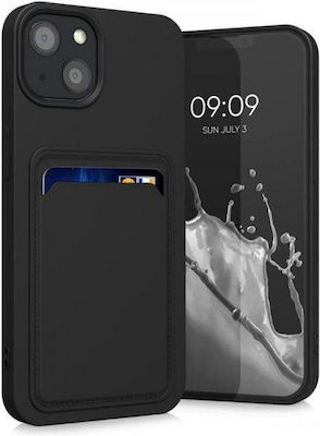 Hurtel Card Case Coperta din spate Silicon cu slot pentru carduri Negru (iPhone 13)