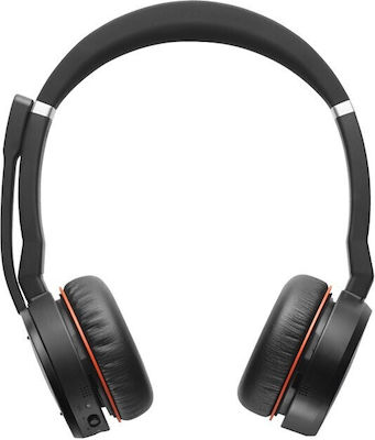 Jabra Evolve 75 SE Link 380-A UC Drahtlos Auf dem Ohr Multimedia-Headsets mit Mikrofon und Verbindung Bluetooth in Schwarz Farbe