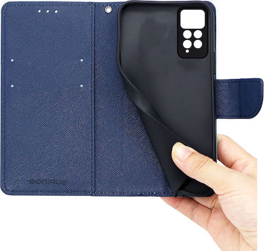 Sonique Trend Wallet Δερματίνης Κόκκινο / Σκούρο Μπλε (Redmi Note 11 Pro 4G/5G / Redmi Note 12 Pro 4G)