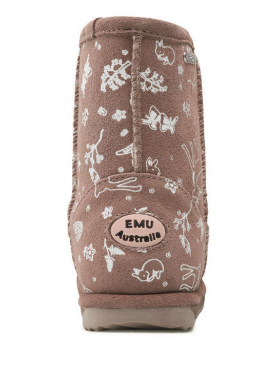 Brumby Suede Kinder-Schneestiefel Mushroom/Champignon