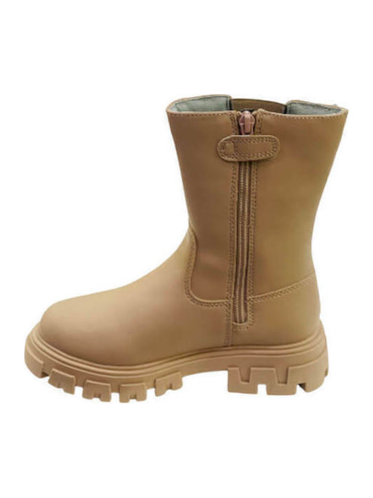 Kinderstiefeletten mit Reißverschluss Beige