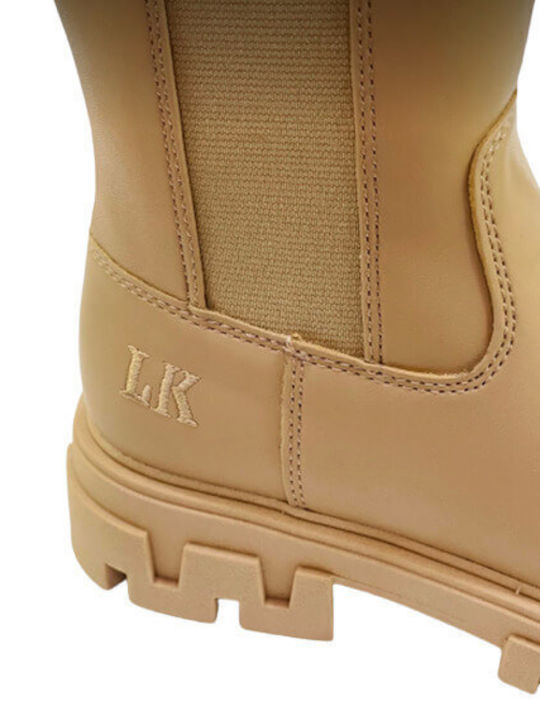 Kinderstiefeletten mit Reißverschluss Beige
