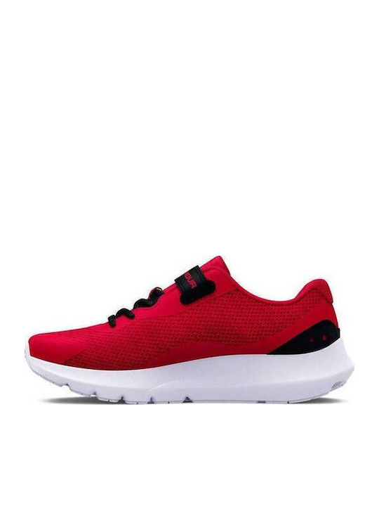 Surge 3 Kids Sports Shoes Running with Hoop & Loop Closure Red
