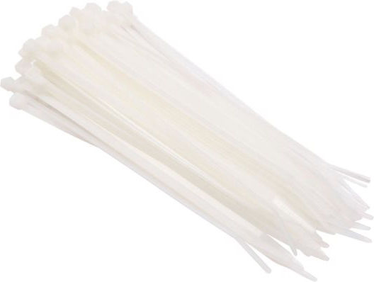 Arte Plast Δεματικά Καλωδίων Πλαστικά 300mmx7.6mm σε Λευκό χρώμα (100τμχ)