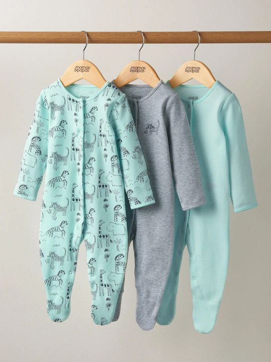 Mamas & Papas Set Babystrampler Langärmliges Mehrfarbig 3Stück