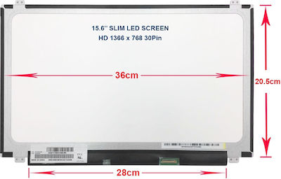 15.6" Monitor Slim / LED 30 Pin for Laptop LP156WHB-TPGB 5D10H91341 B156XTN04.6 5D10H20140 LTN156AT39-401 5D10H15381 LP156WHB-TPD1 5D10F76011 N156BGE-EA2 5D10G94547 (2473)