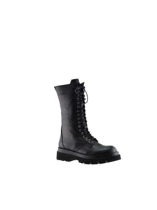 Act Shoes Women's Boots Leather MARTHA Black