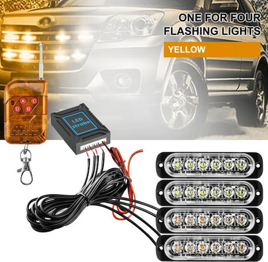 Car Signaling Bar LED 12 / 24V with Orange Lighting