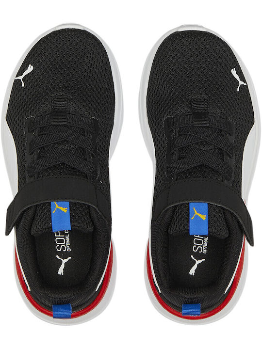 Anzarun Lite Kids Sports Shoes Running with Hoop & Loop Closure Black