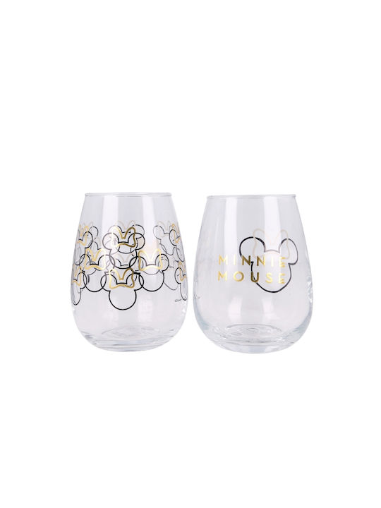 Stor Minnie Set of Glasses Water made of Glass 510ml 2pcs