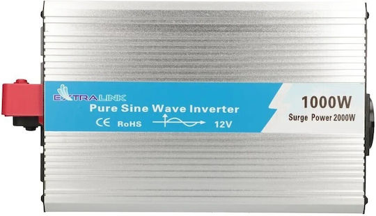 Extralink Car Inverter Pure Sinewave 1000W for 12V DC
