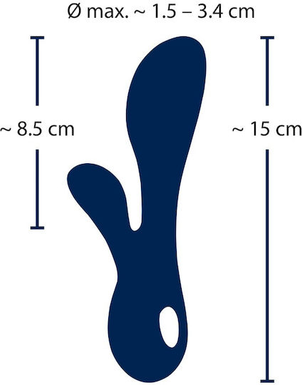 Julie Love Toys Mini Δονητής Rabbit Mini Rabbit Vibrator 15cm Blue
