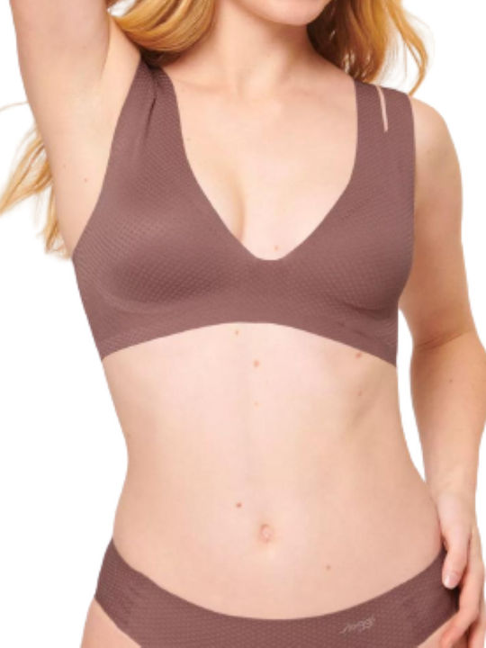 Sloggi Zero Feel Flow Women's Bralette Bra Brown