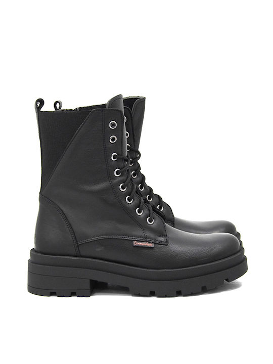 Leather Women's Ankle Boots Black