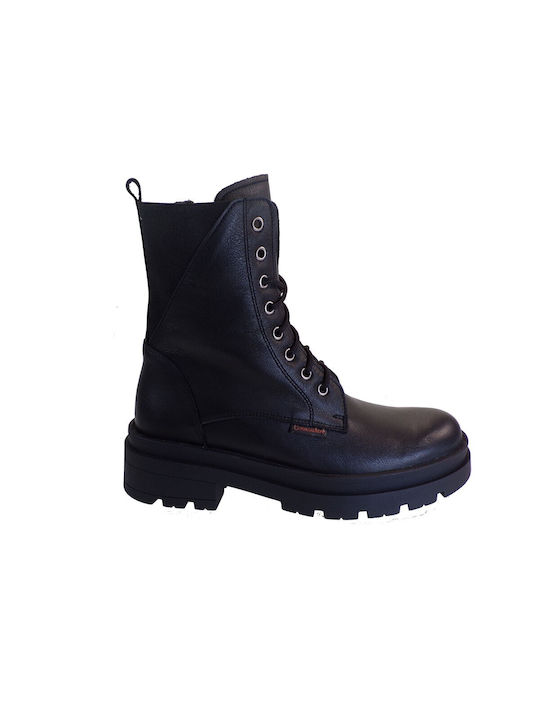 Leather Women's Ankle Boots Black