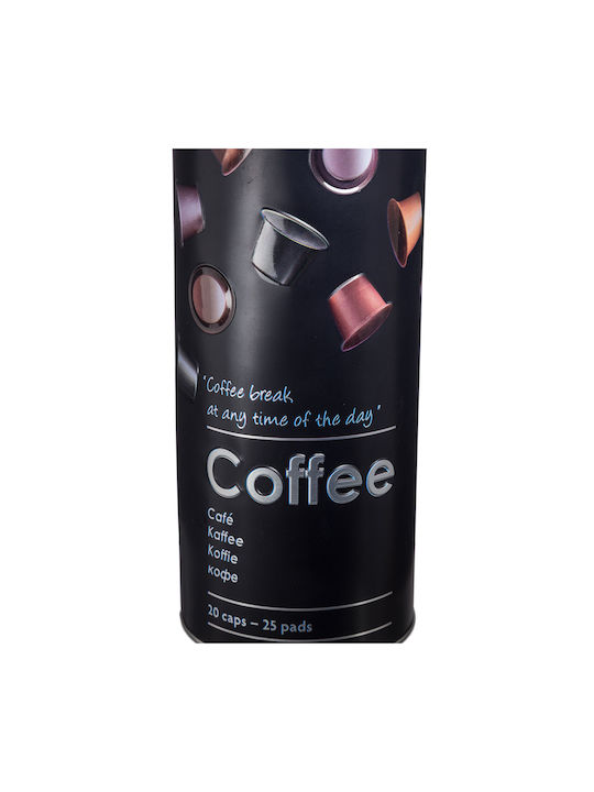 5Five Coffee Jar with Lid Metallic Black 7.8x7.8x17.8cm 1 Piece