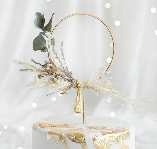 PartyDeco Wedding Cake Topper 24cm