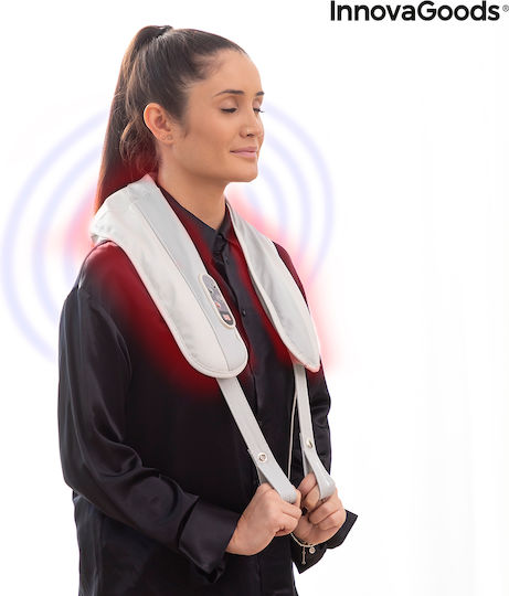 InnovaGoods Tapping and Percussive Massager Συσκευή Μασάζ για τον Αυχένα με Λειτουργία Θέρμανσης Γκρι