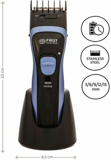 First Austria Wiederaufladbar Haarschneidemaschine Black/Blue FA-5676-5