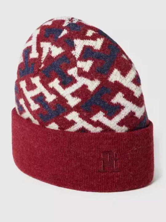 Tommy Hilfiger Knitted Beanie Cap Burgundy