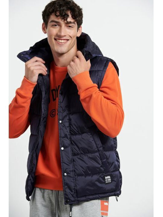 Sleeveless Jacket Puffer Navy Blue