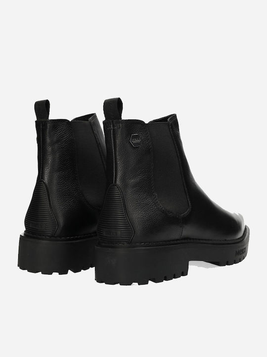 Leder Schwarz Chelsea Stiefeletten