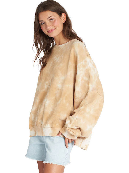 Bright Sunshine Long Women's Sweatshirt Beige