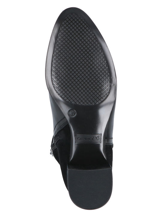 Leder Stiefeletten Damen Schwarz