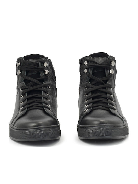 Leder Schwarz Stiefel