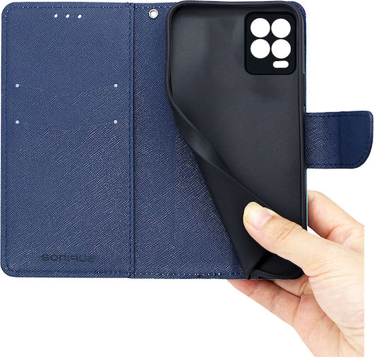 Sonique Trend Wallet Δερματίνης Κόκκινο / Σκούρο Μπλε (Realme 8/8 Pro)