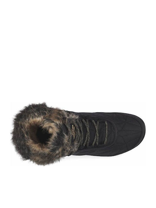 Minx Shorty III Damenstiefel mit Pelz Schwarz