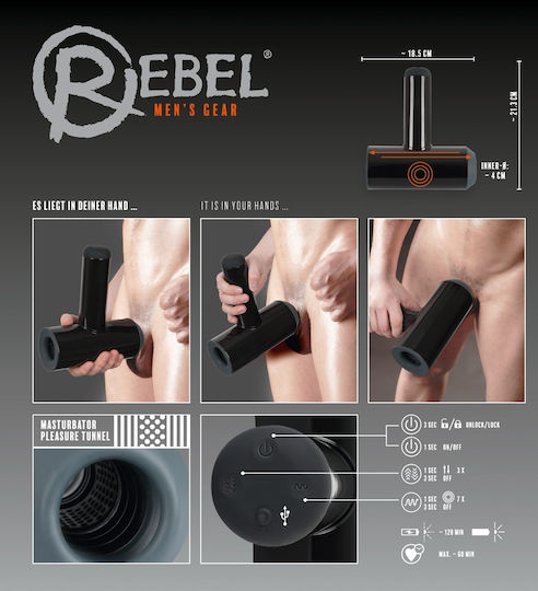 You2Toys Rebel Double Masturbator Мастурбатор с вибрация 05948140000 1бр