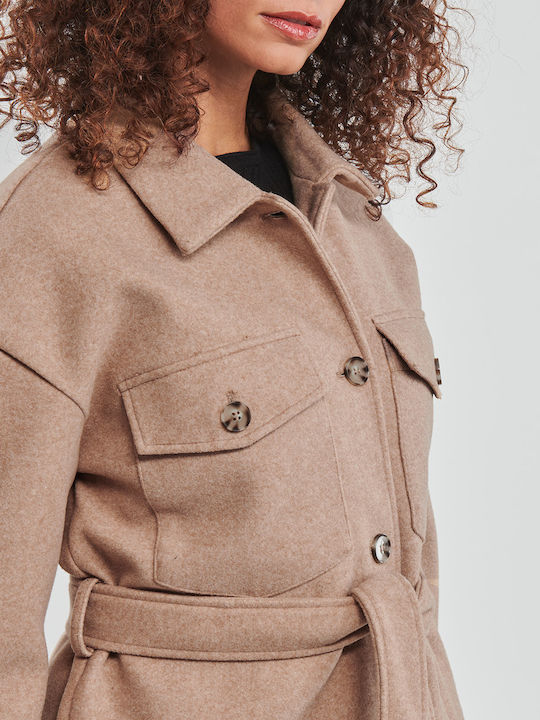 Women's Beige Overshirt
