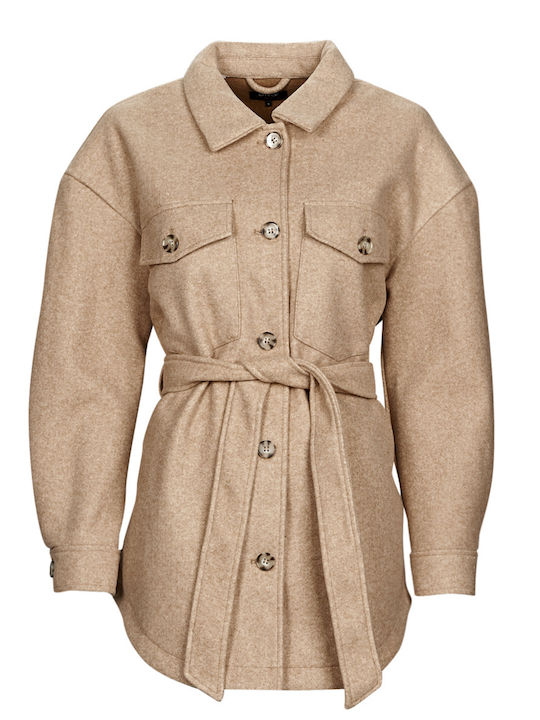Women's Beige Overshirt