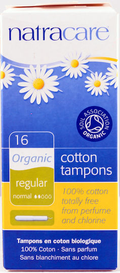 Natracare Tampons Organic Cotton with Applicator for Normal Flow 16pcs
